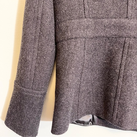 J Crew Stadium Cloth by Nello Gori Grey Wool Blend Peacoat Size 6 - Picture 6 of 16